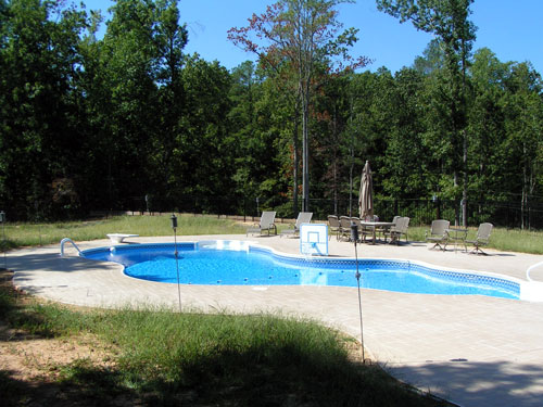 black aluminum pool fence, Raleigh NC