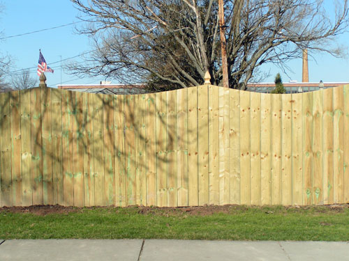 wood privacy fence, Raleigh, NC